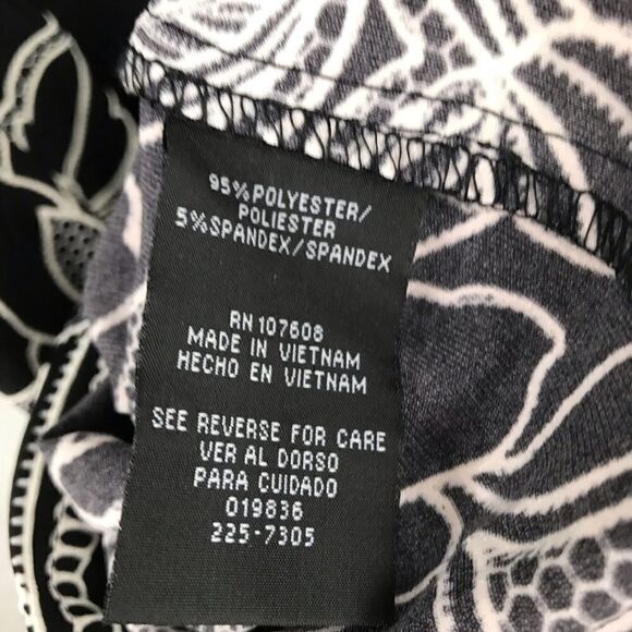 R&K Black Jersey Dress with Floral Pattern-NEW - Picture 5 of 6